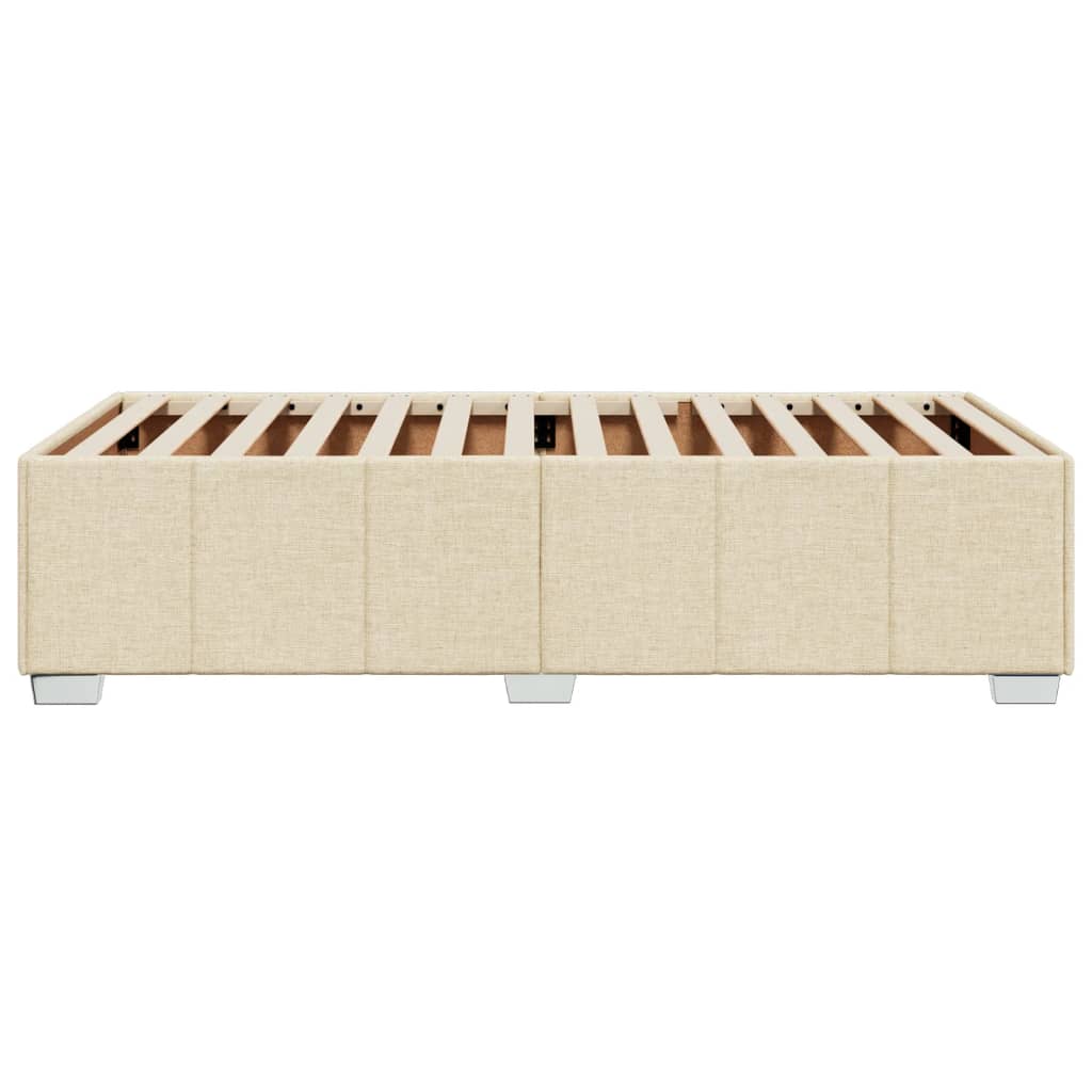 sengeramme uden madras 80x200 cm stof cremefarvet