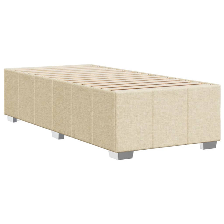 sengeramme uden madras 80x200 cm stof cremefarvet