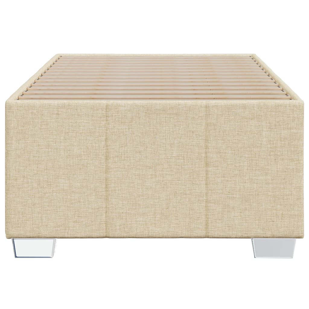 sengeramme uden madras 90x190 cm stof cremefarvet