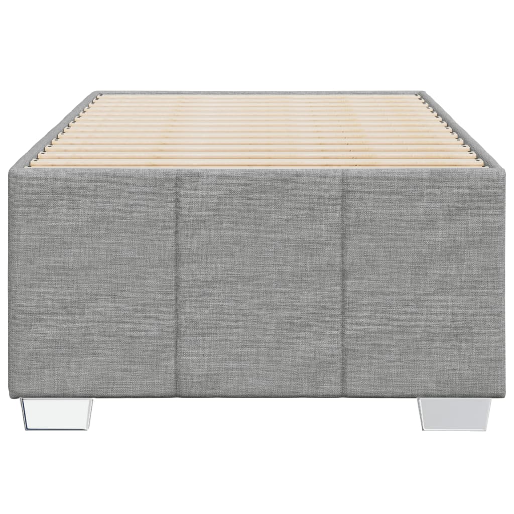 Sengeramme uden madras Lysegrå 90x200 cm Stof