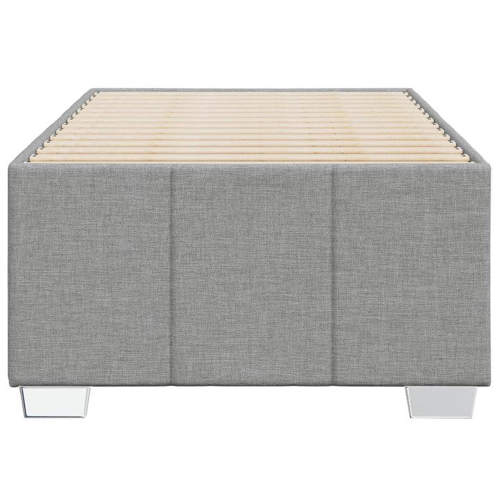 Sengeramme uden madras Lysegrå 90x200 cm Stof