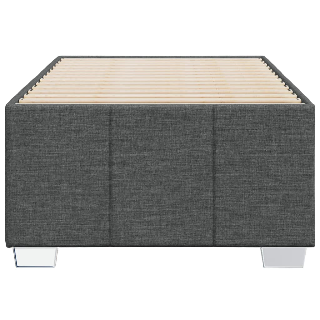 Sengeramme uden madras Mørkegrå 90x200 cm Stof