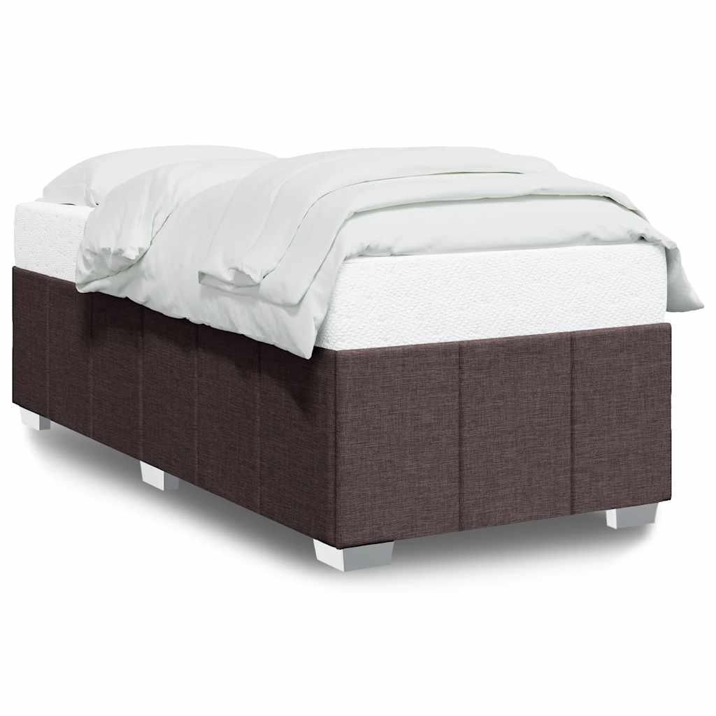 Sengeramme uden madras Mørkebrun 90x200 cm Stof
