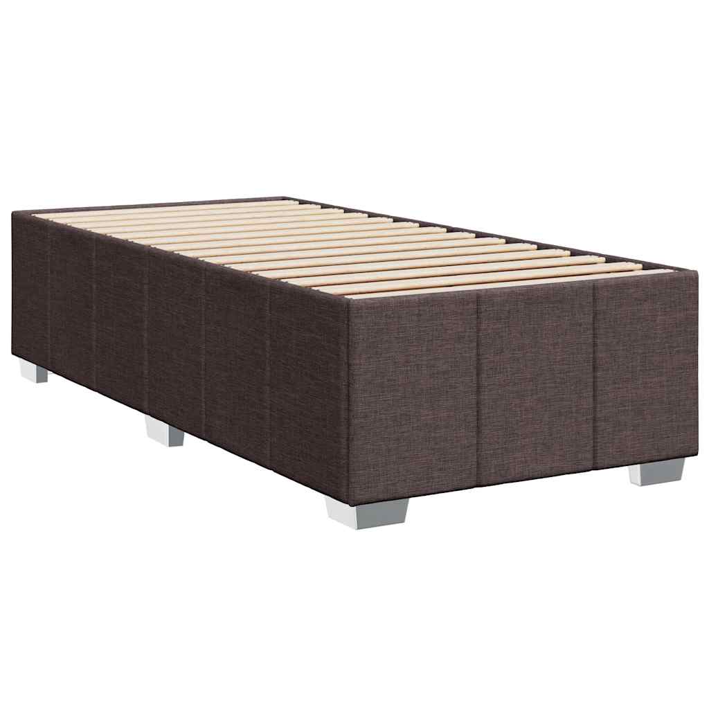 Sengeramme uden madras Mørkebrun 90x200 cm Stof