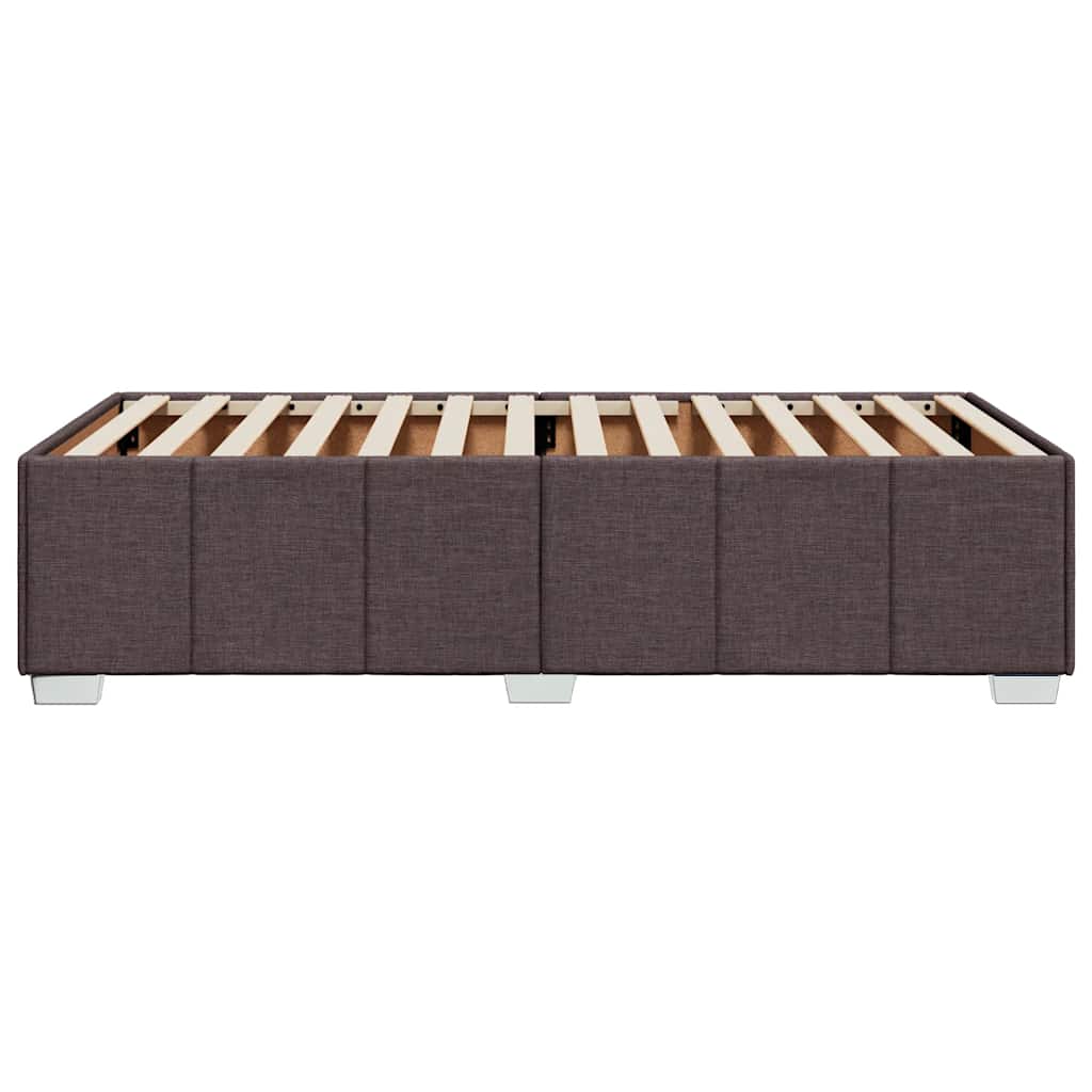 Sengeramme uden madras Mørkebrun 90x200 cm Stof