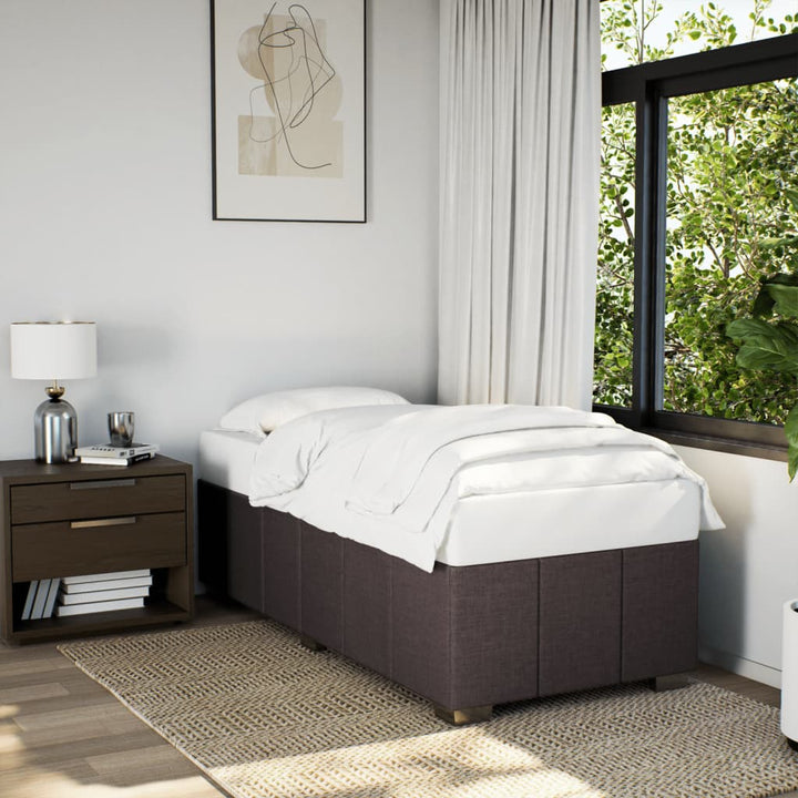 Sengeramme uden madras Mørkebrun 90x200 cm Stof