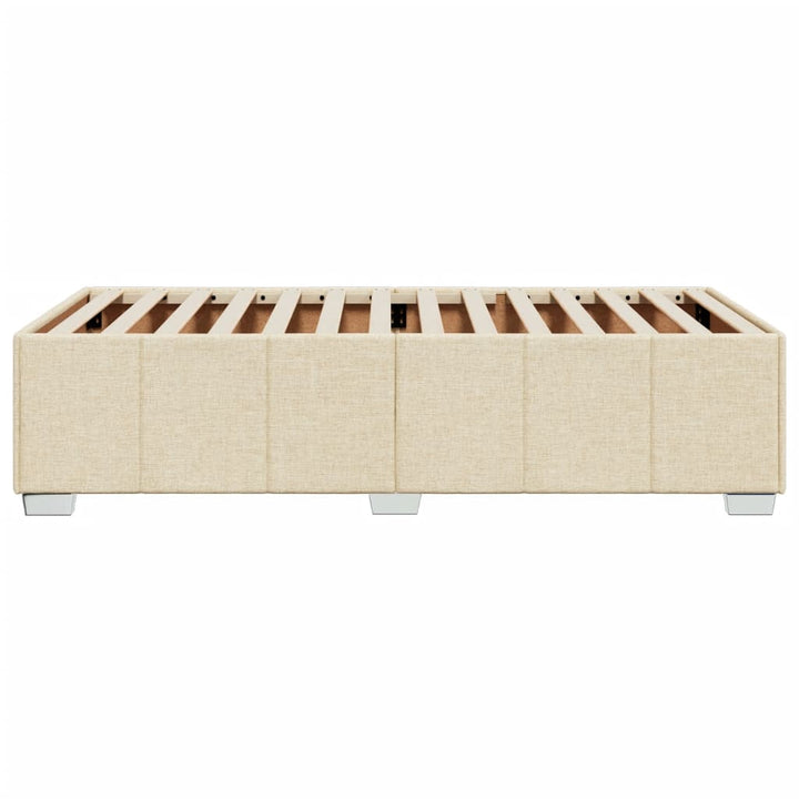 sengeramme uden madras 90x200 cm stof cremefarvet