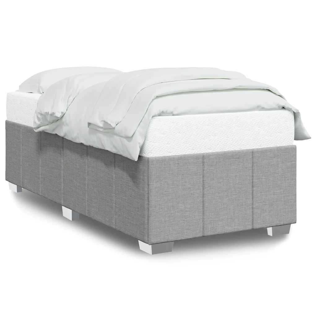 Sengeramme uden madras Lysegrå 100x200 cm Stof