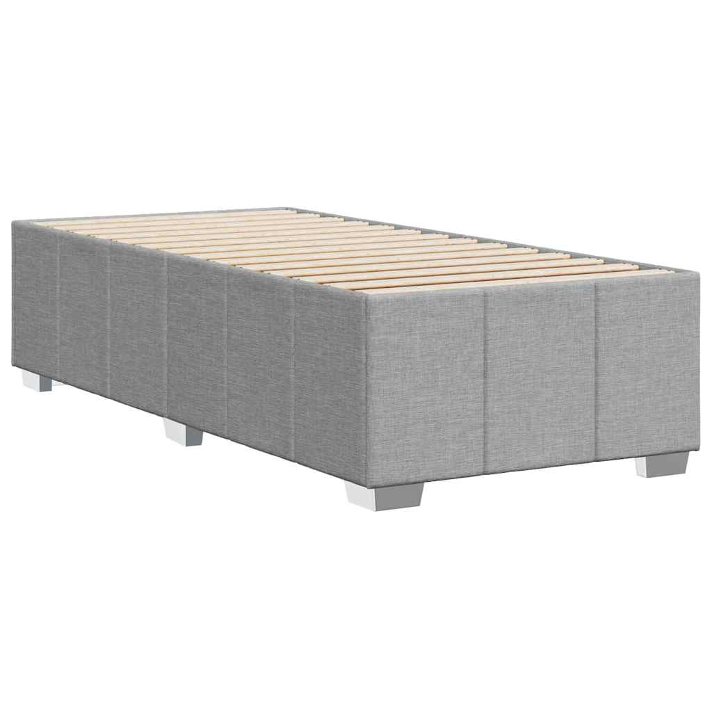 Sengeramme uden madras Lysegrå 100x200 cm Stof