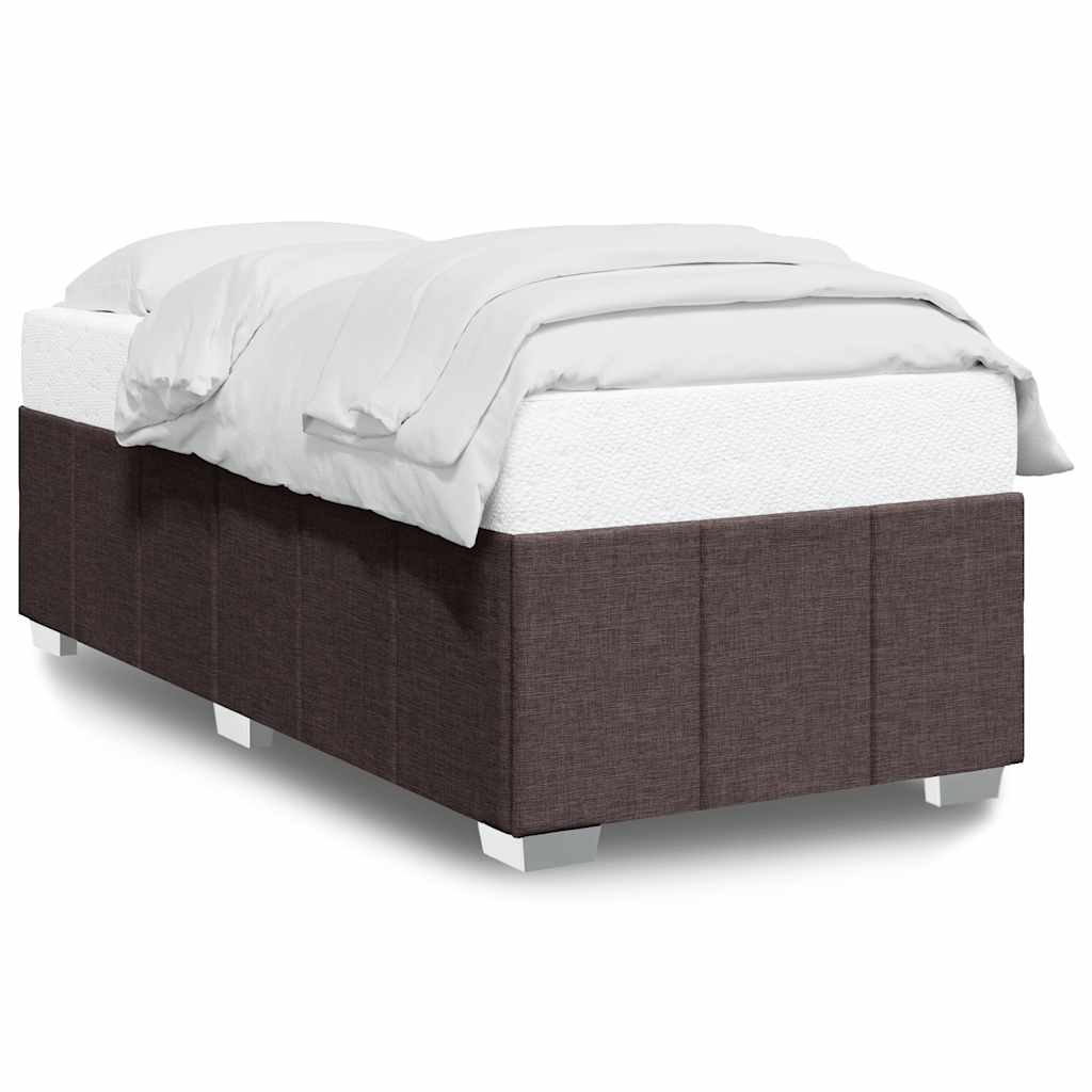 Sengeramme uden madras Mørkebrun 100x200 cm Stof