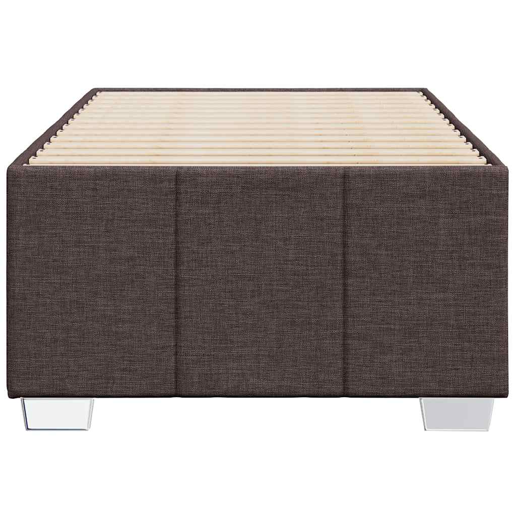 Sengeramme uden madras Mørkebrun 100x200 cm Stof