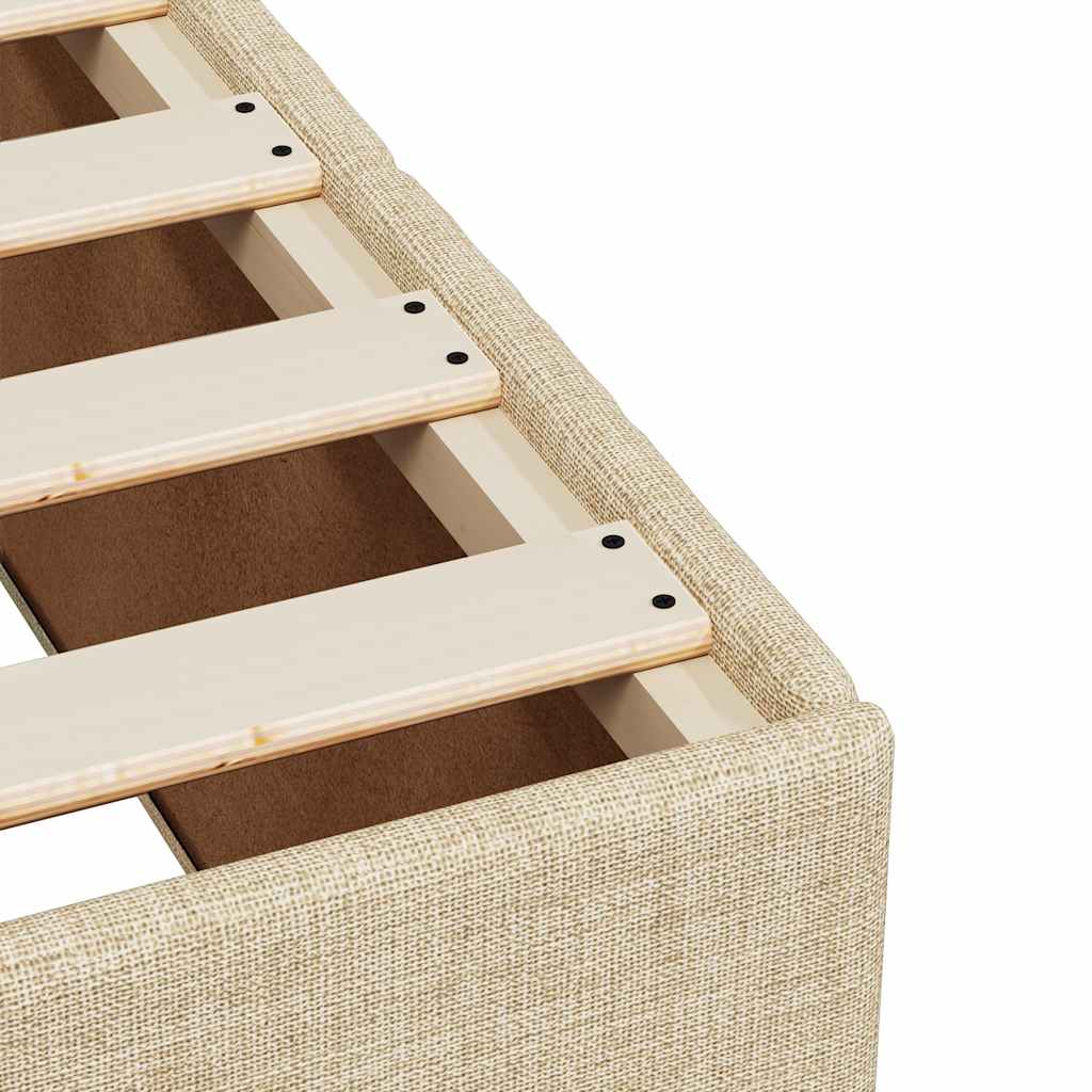 Sengeramme uden madras Creme 100x200 cm Stof