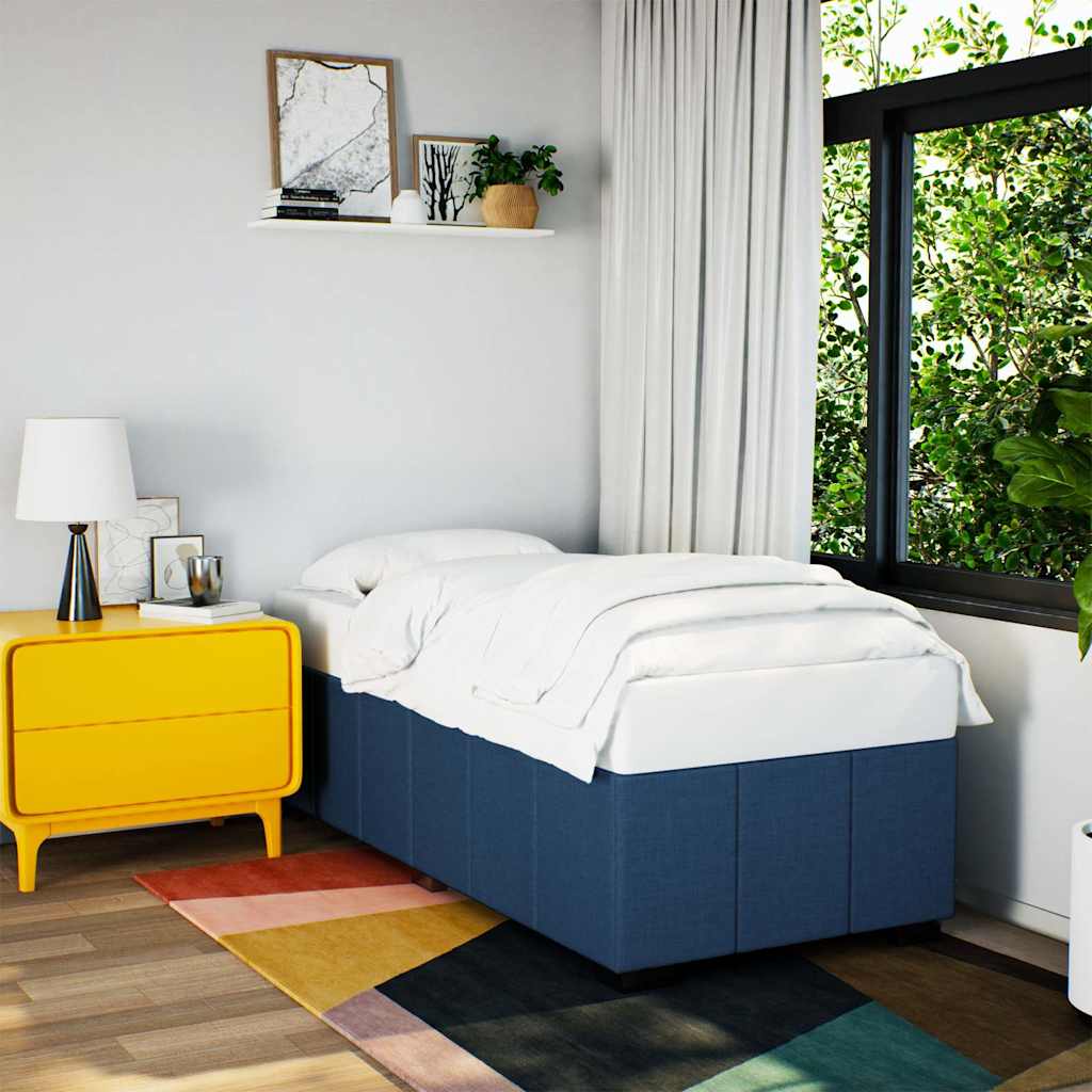 sengeramme uden madras 100x200 cm stof blå