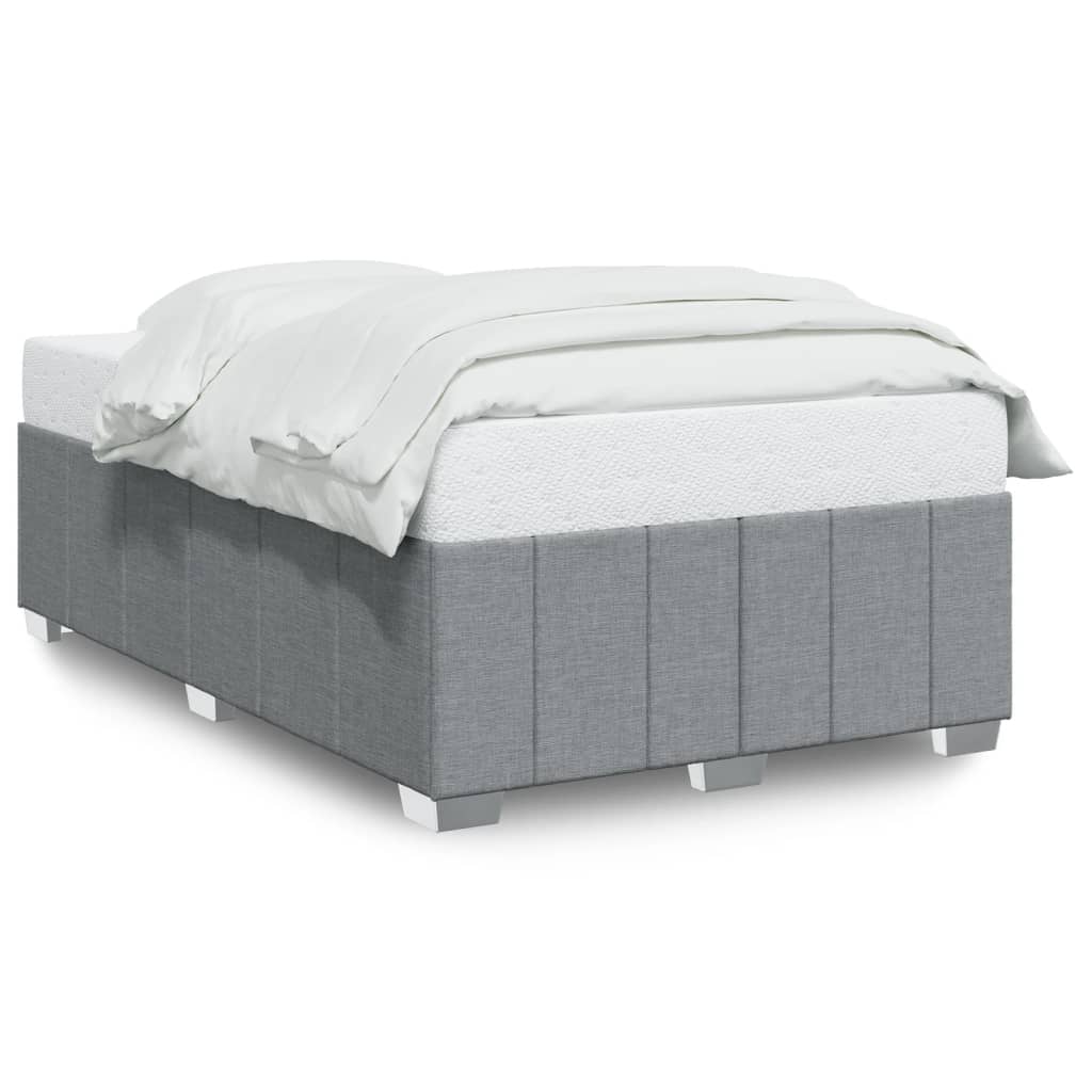 sengeramme uden madras 120x190 cm stof enkeltseng lysegrå