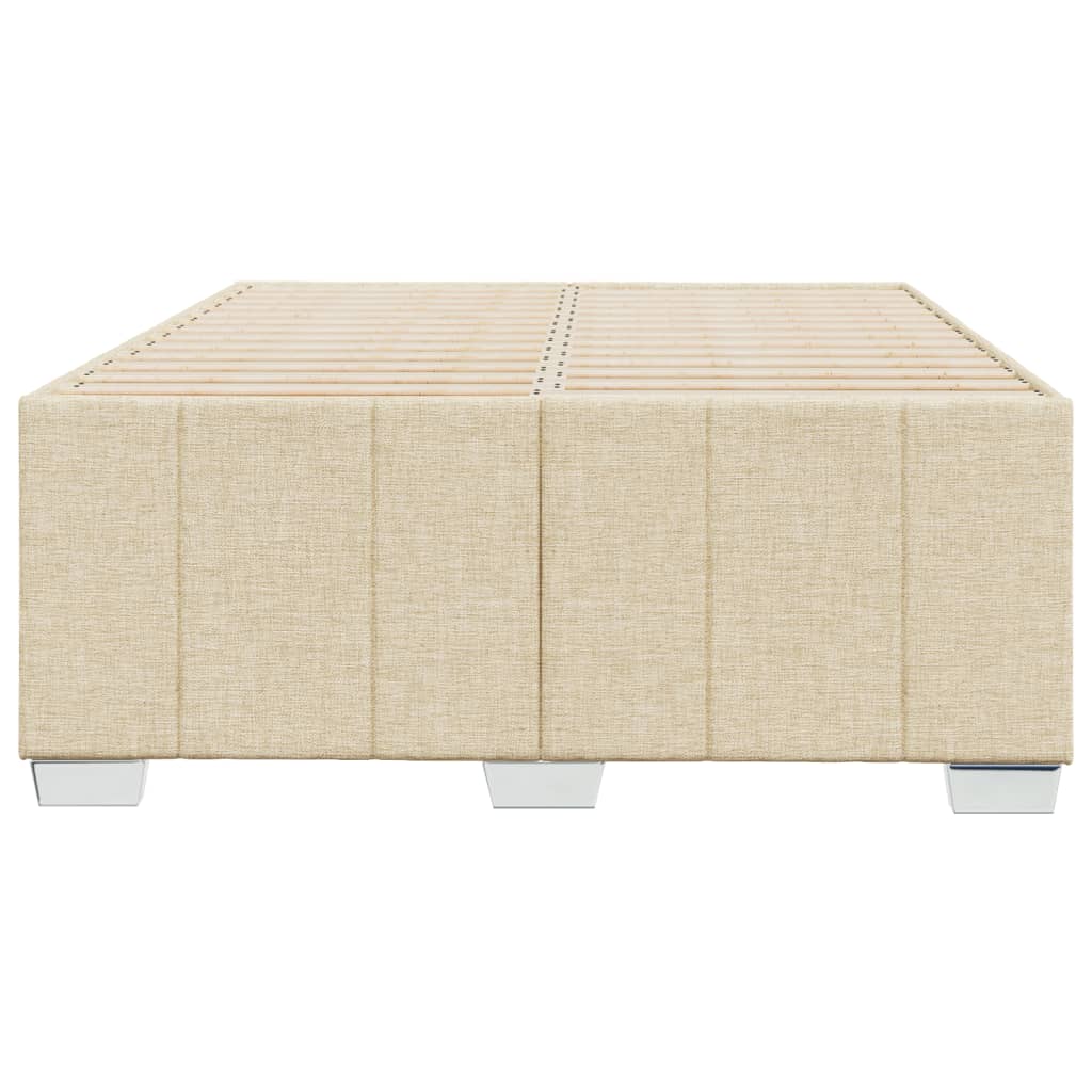 sengeramme uden madras 120x190 cm stof cremefarvet