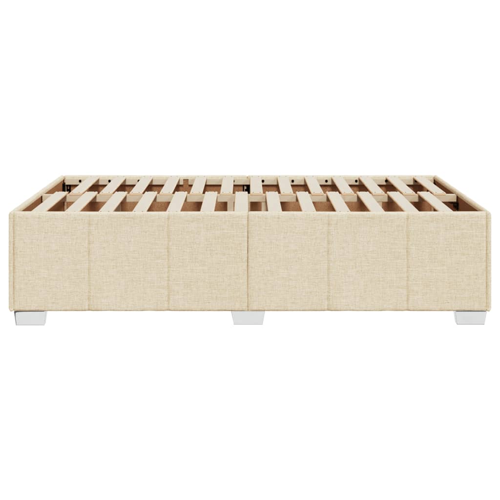 sengeramme uden madras 120x190 cm stof cremefarvet