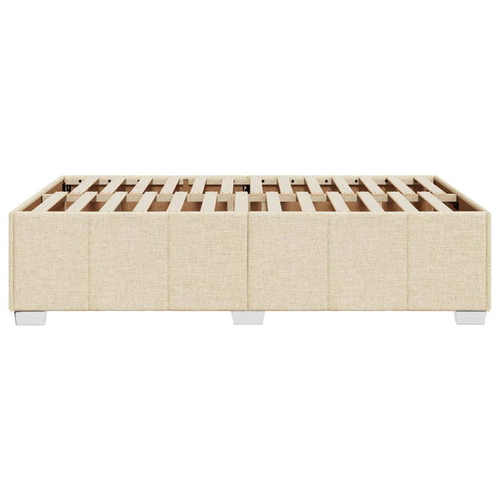 sengeramme uden madras 120x190 cm stof cremefarvet