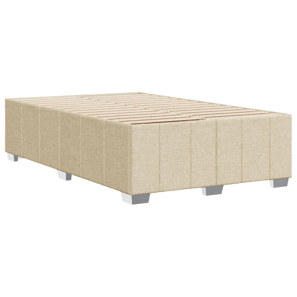 sengeramme uden madras 120x190 cm stof cremefarvet