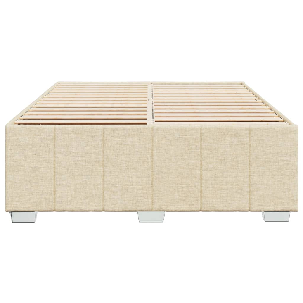 sengeramme uden madras 140x190 cm stof cremefarvet