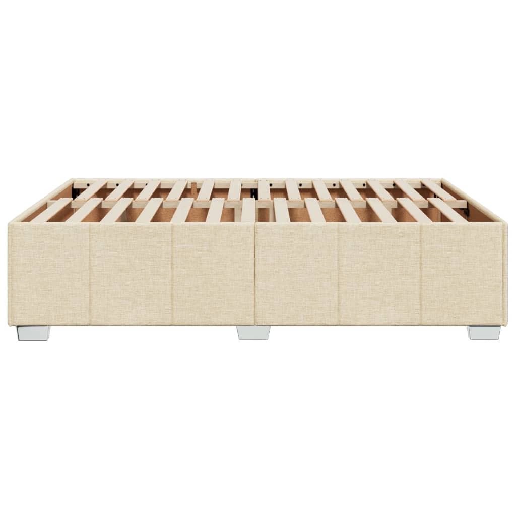 sengeramme uden madras 140x190 cm stof cremefarvet