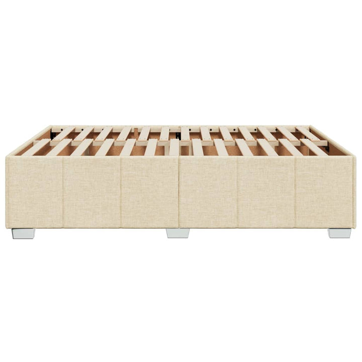 sengeramme uden madras 140x190 cm stof cremefarvet