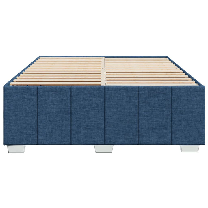 sengeramme uden madras 140x190 cm stof blå