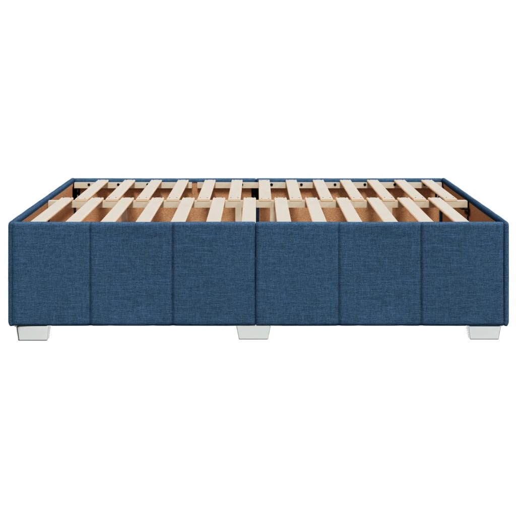 sengeramme uden madras 140x190 cm stof blå