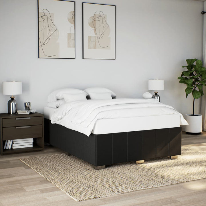 sengeramme uden madras 140x200 cm stof sort