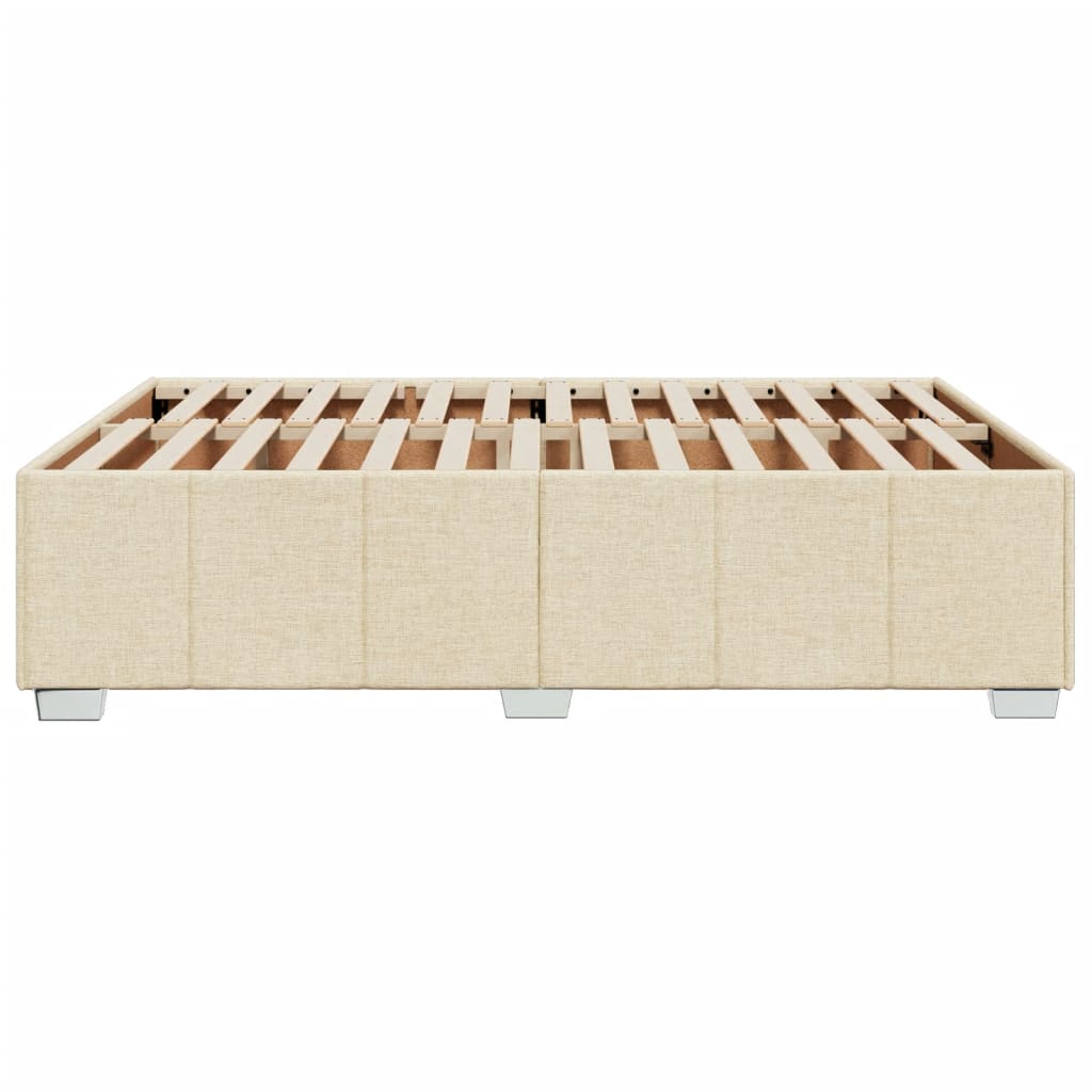 sengeramme uden madras 140x200 cm stof cremefarvet
