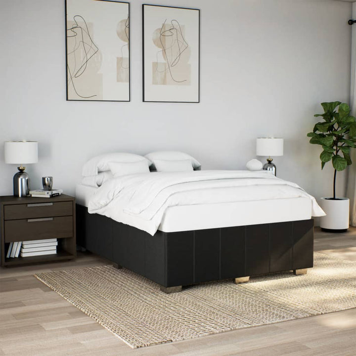 sengeramme uden madras 160x200 cm stof sort