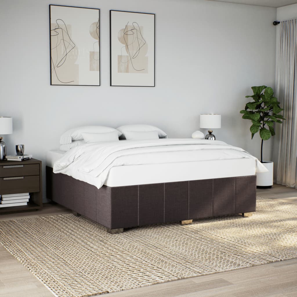sengeramme uden madras 180x200 cm stof mørkebrun