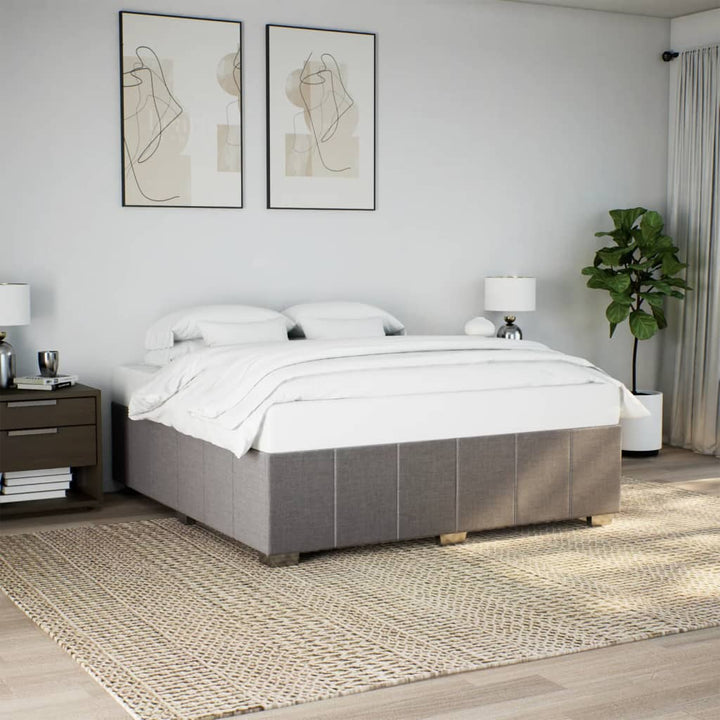 sengeramme uden madras 180x200 cm stof gråbrun
