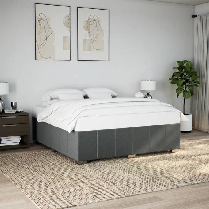 sengeramme uden madras 200x200 cm stof mørkegrå