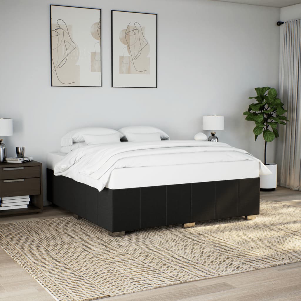sengeramme uden madras 200x200 cm stof sort