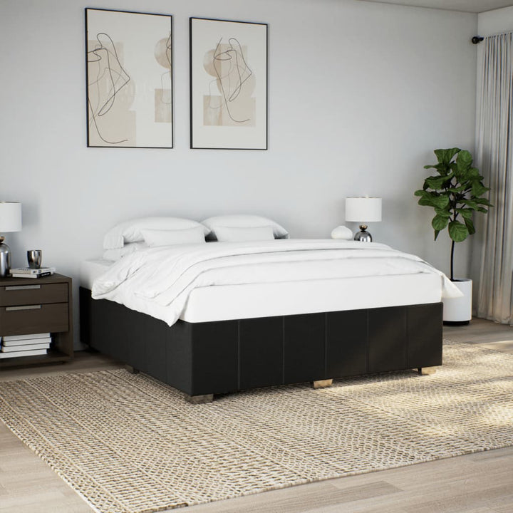 sengeramme uden madras 200x200 cm stof sort