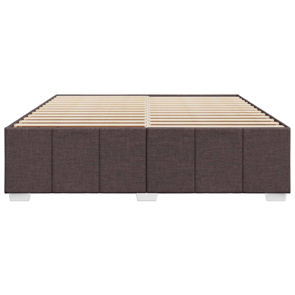 sengeramme uden madras 200x200 cm stof mørkebrun