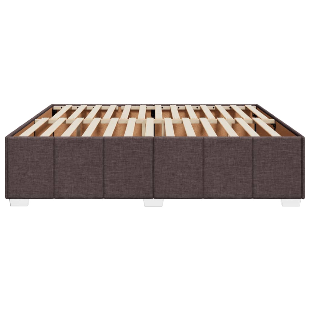 sengeramme uden madras 200x200 cm stof mørkebrun