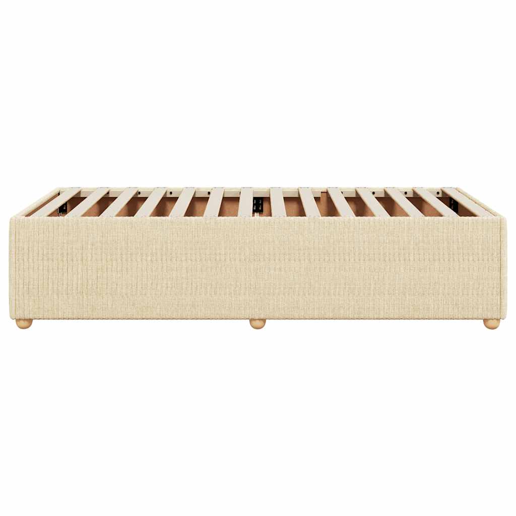 sengeramme uden madras 80x200 cm stof cremefarvet