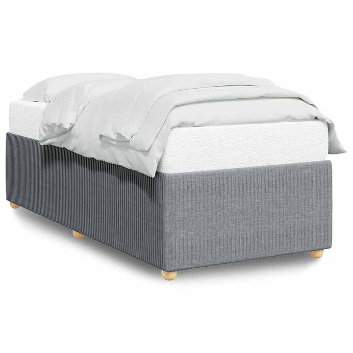 Sengeramme uden madras Lysegrå 90x190 cm Stof