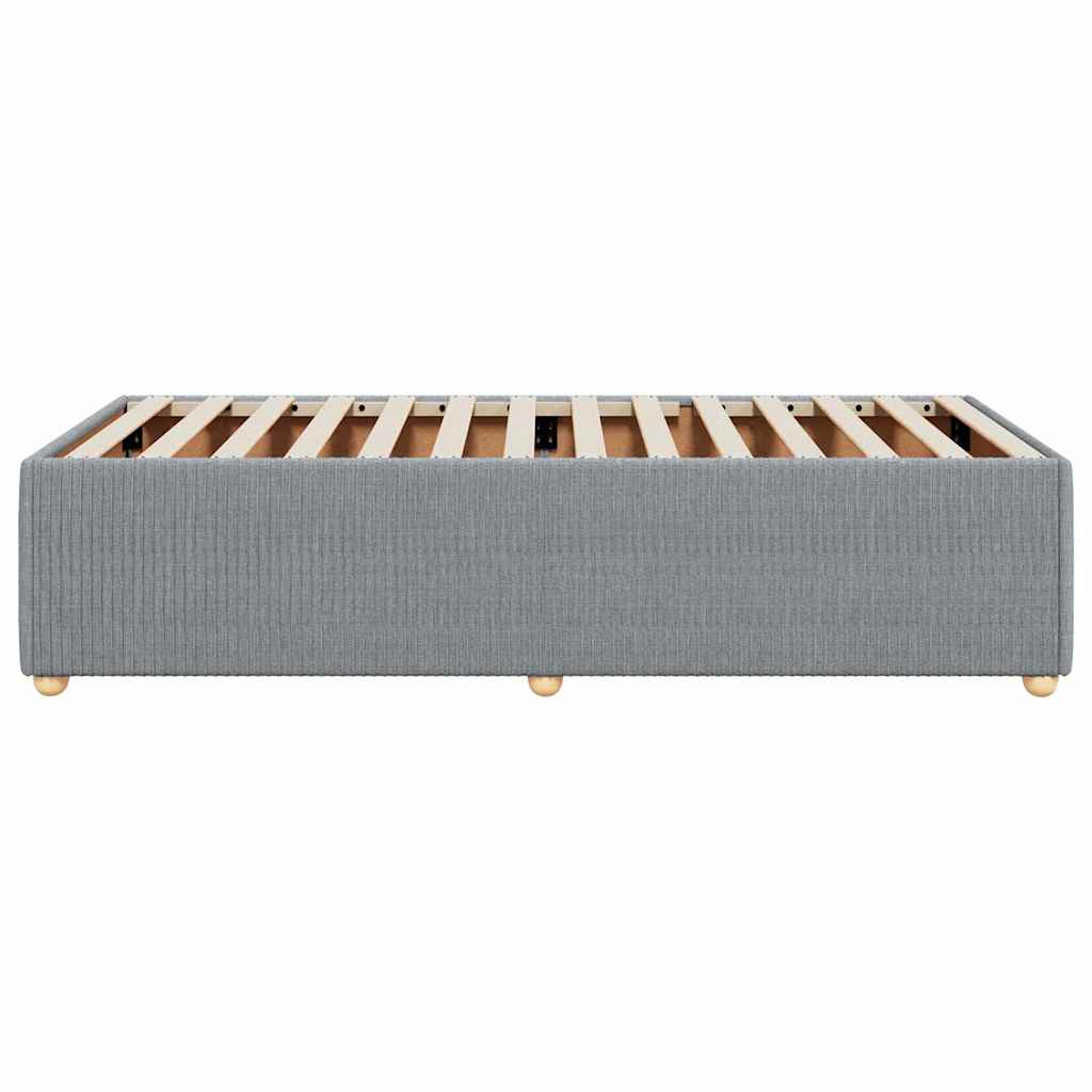 Sengeramme uden madras Lysegrå 90x190 cm Stof