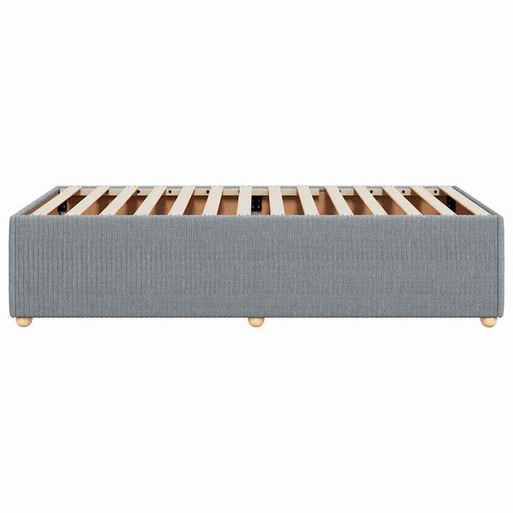 Sengeramme uden madras Lysegrå 90x190 cm Stof