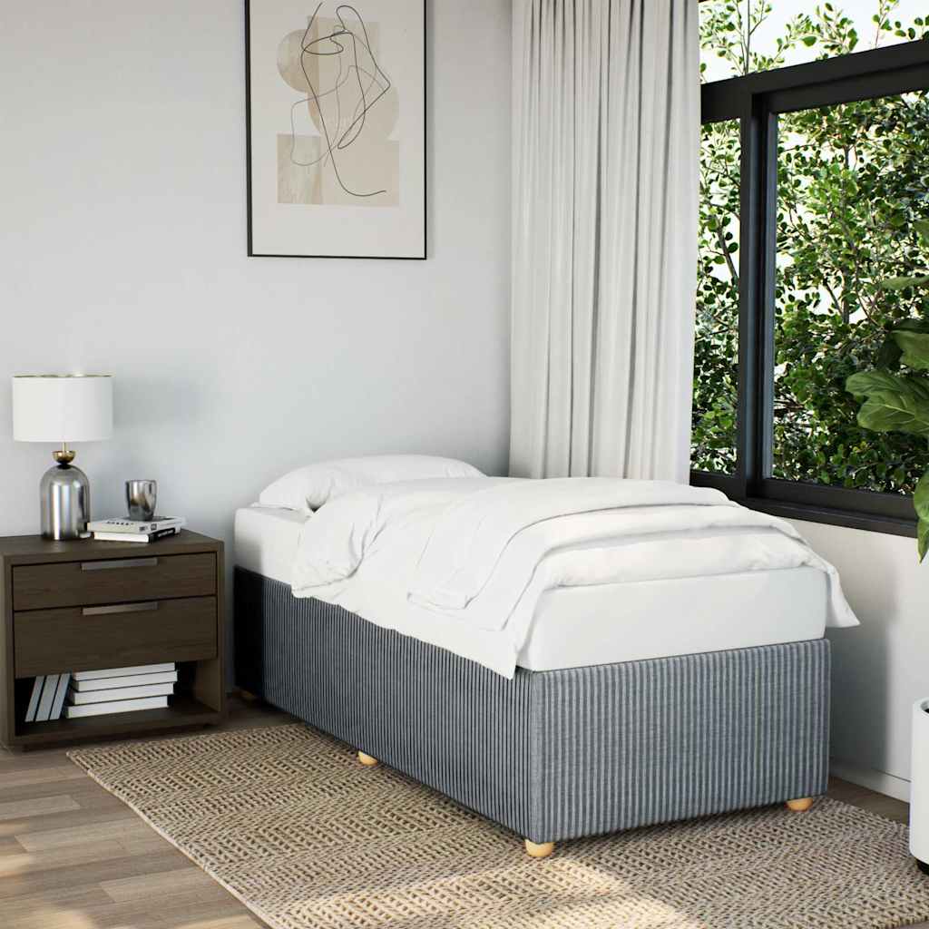 Sengeramme uden madras Lysegrå 90x190 cm Stof