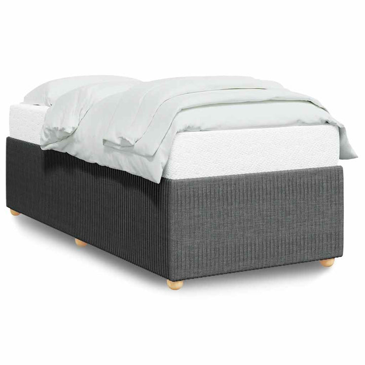 Sengeramme uden madras Mørkegrå 90x190 cm Stof