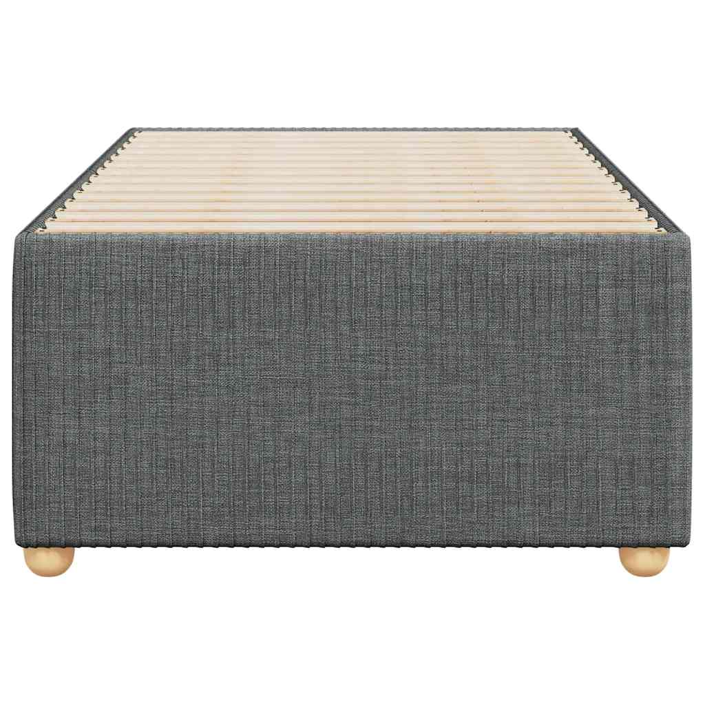 Sengeramme uden madras Mørkegrå 90x190 cm Stof
