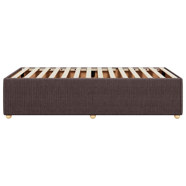 Sengeramme uden madras Mørkebrun 90x190 cm Stof