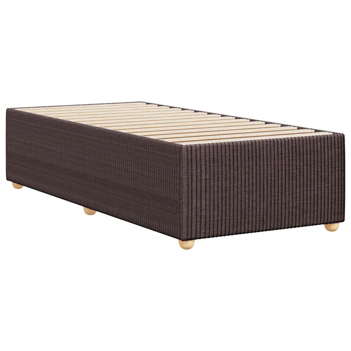 Sengeramme uden madras Mørkebrun 90x190 cm Stof