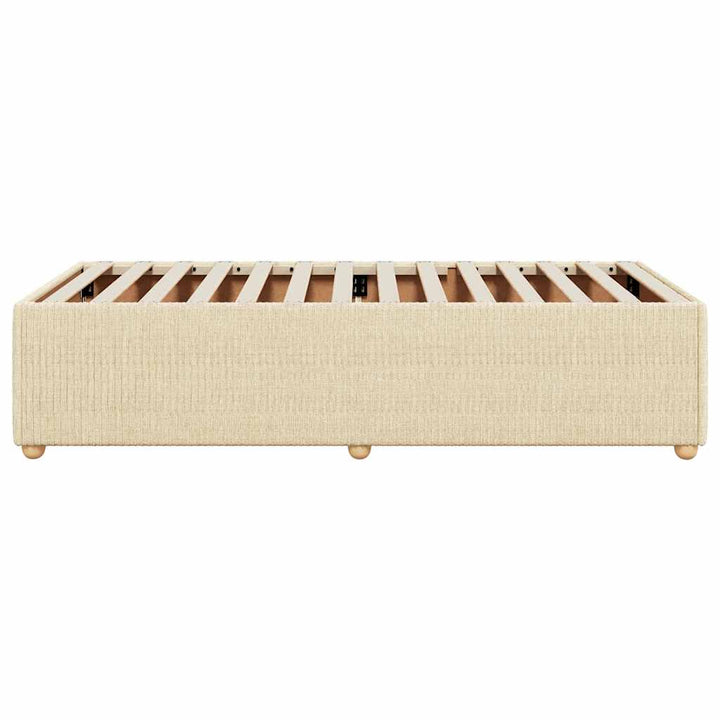 sengeramme uden madras 90x190 cm stof cremefarvet