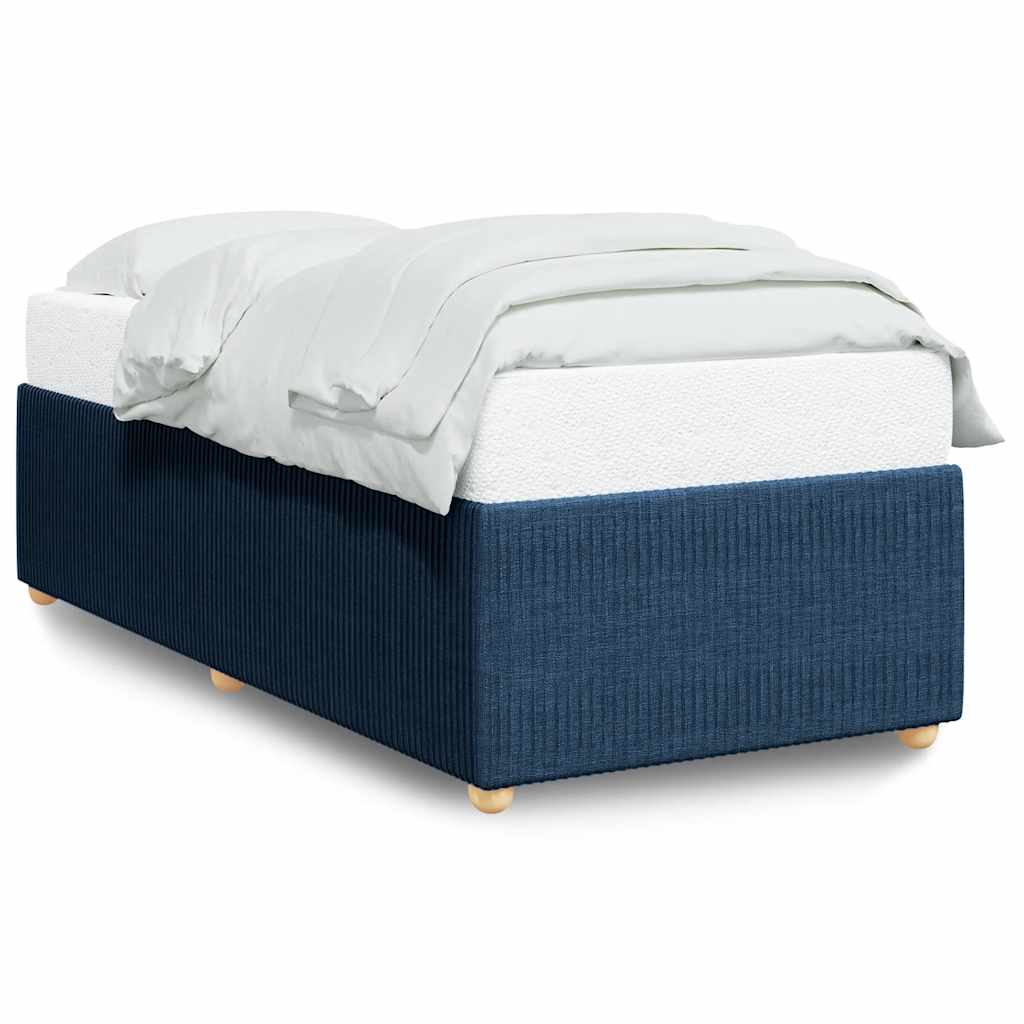 sengeramme uden madras 90x190 cm stof blå