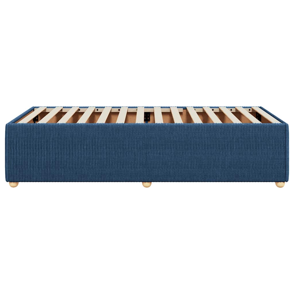 sengeramme uden madras 90x190 cm stof blå