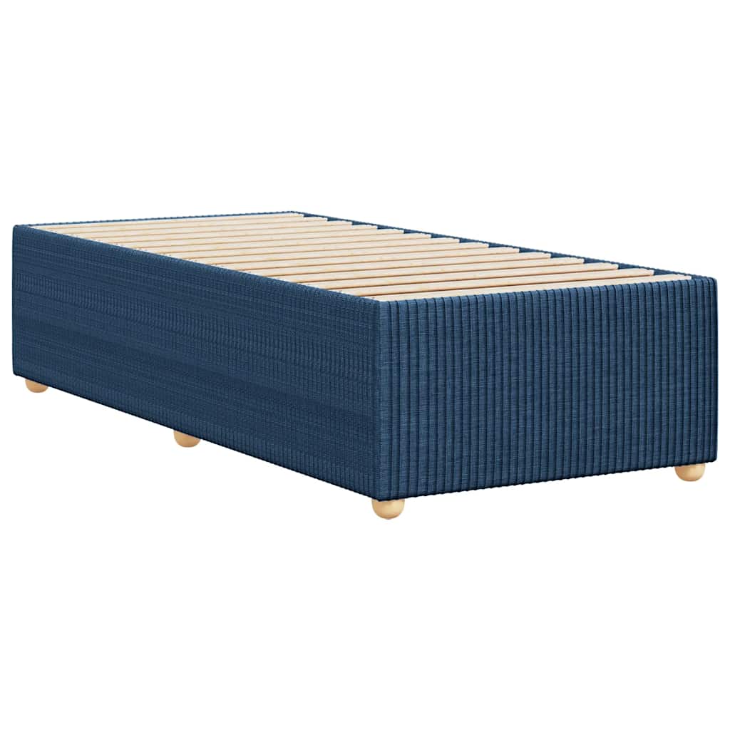 sengeramme uden madras 90x190 cm stof blå